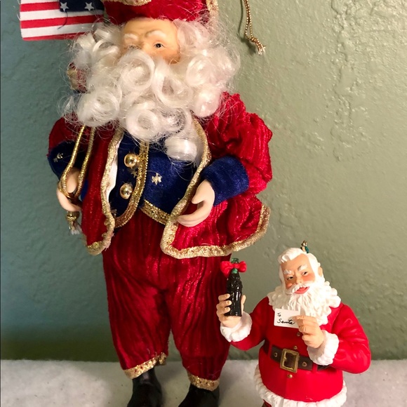 Vintage Uncle Sam Santa And Santa With Coke - Picture 2 of 5